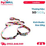 Set Dây + Vòng cổ Sonice Lucky Leash + Collar 20kg - 2cm Loang màu Petmall