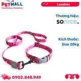 Set Dây + Vòng cổ Sonice Lucky Leash + Collar 20kg - 2cm Gấu dâu Petmall