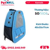 Balo du lịch SONICE Mac Size 40x33x17cm - Màu xanh dương, kèm túi phụ cao cấp Petmall