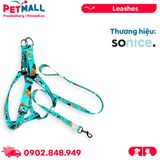 Set Dây + Yếm Sonice Lucky Leash + Harness 30kg - 2.5cm Hình chó mèo xanh lục Petmall