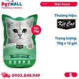 Hộp 12 Gói 70G - Pate mèo KitCat Petite Pouch Tuna & Whitefish - Vị Cá ngừ và Cá hường Petmall