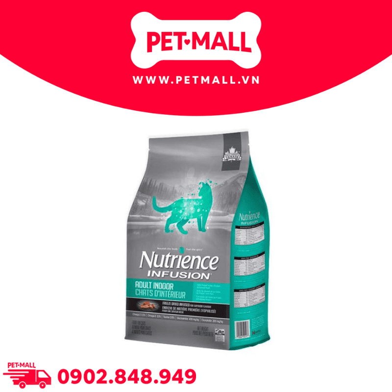 Thức ăn mèo Nutrience Infusion Adult Indoor thịt gà rau củ 10kg - Dành cho mèo trưởng thành Petmall