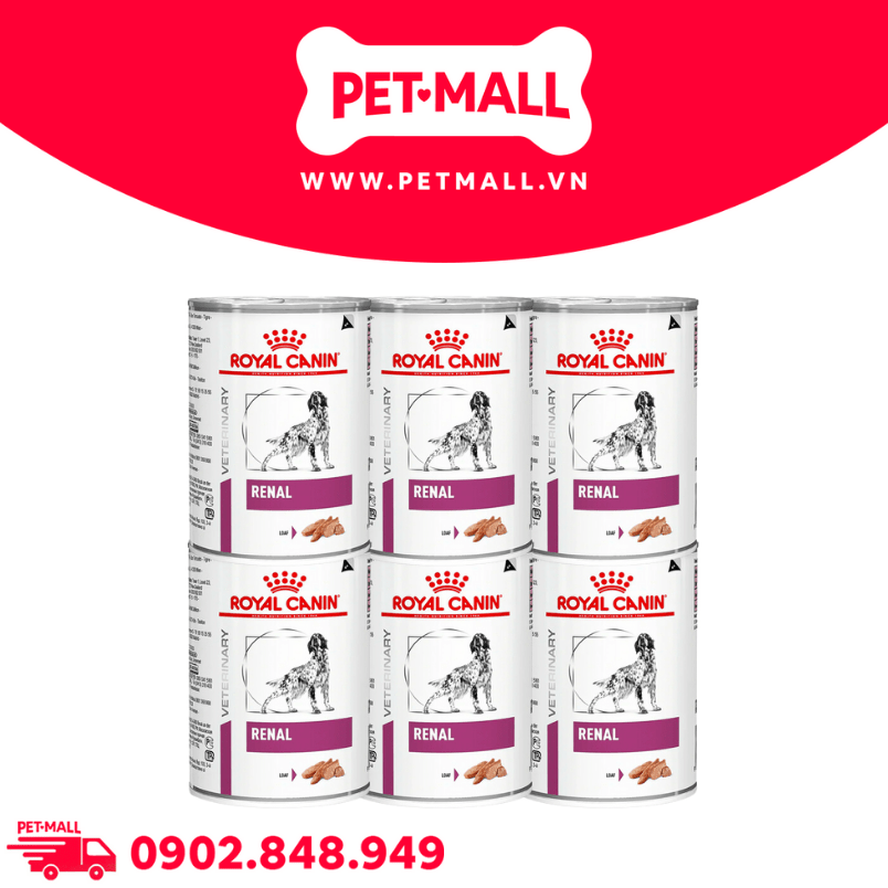 Combo Pate chó Royal Canin Renal Canine Loaf 410g - 6 lon - Hỗ trợ trị sỏi thận Petmall