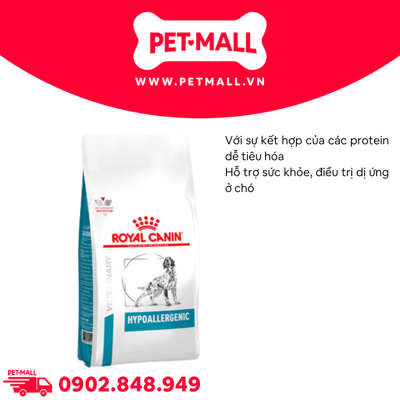 Thức ăn chó Royal Canin Hypoallergenic 2kg - Điều trị dị ứng Petmall