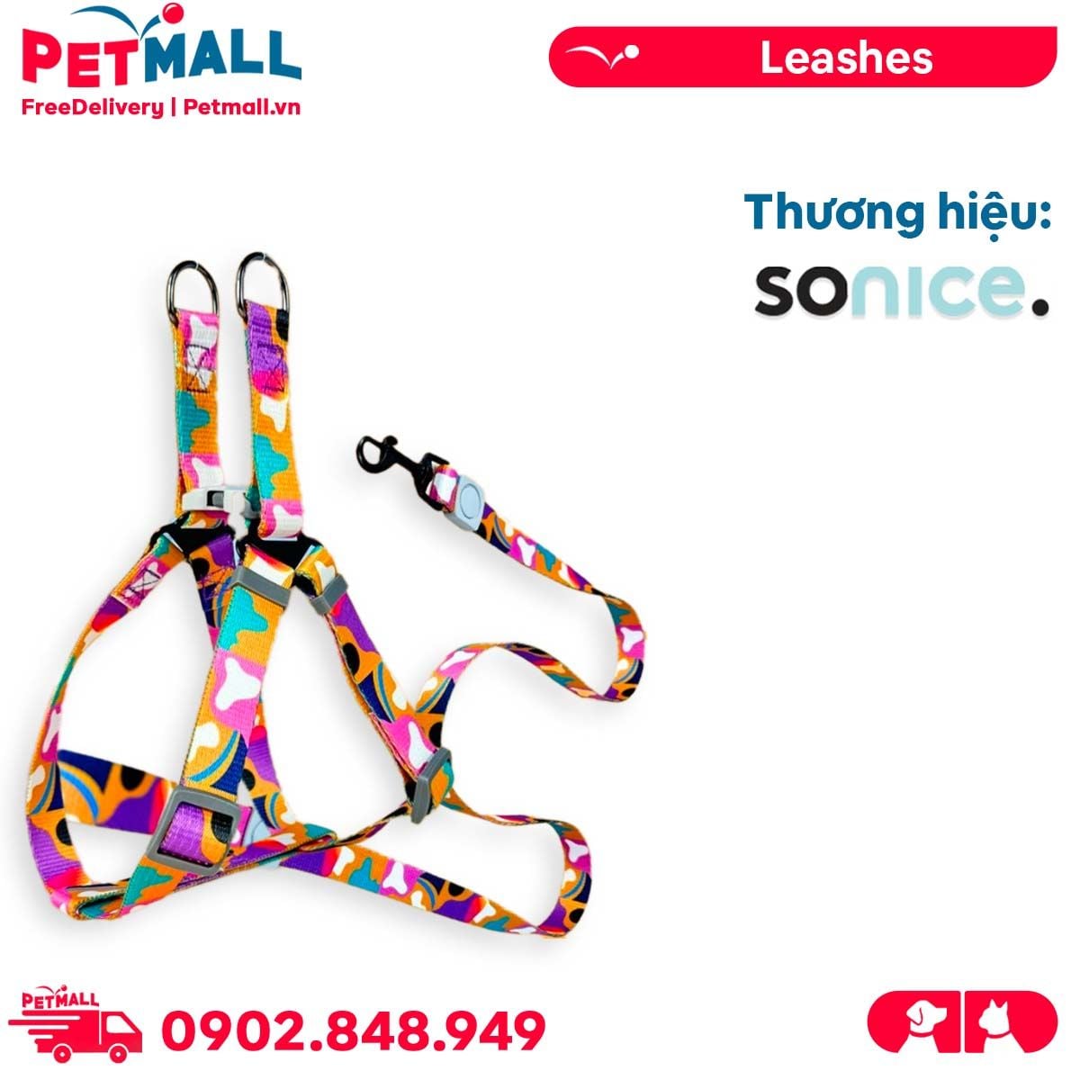 Set Dây + Yếm Sonice Lucky Leash + Harness 30kg - 2.5cm Loang màu  Petmall