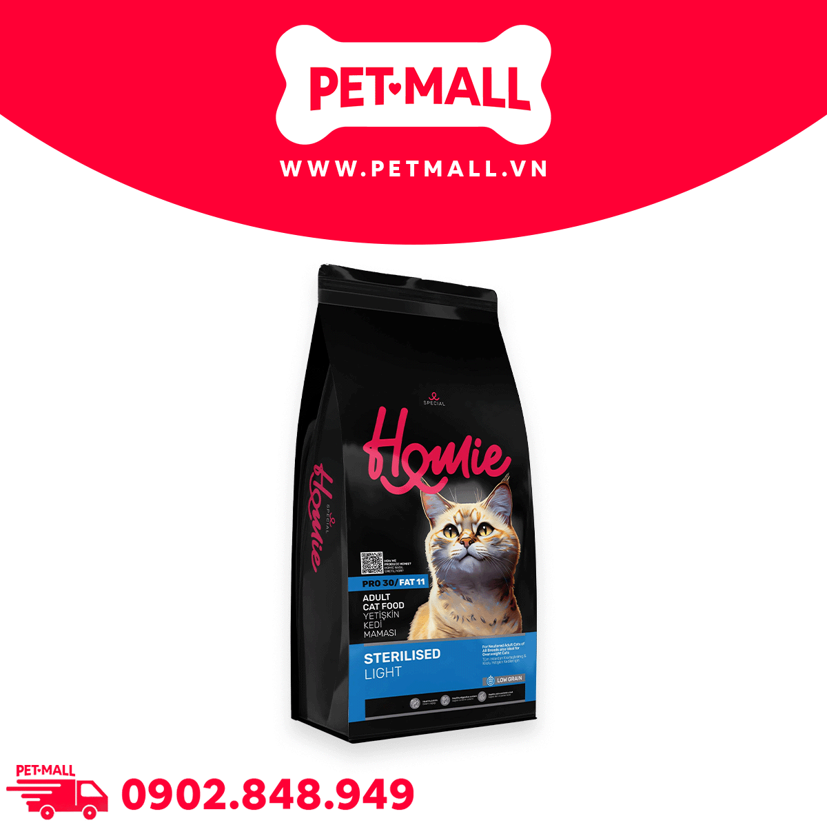 Thức ăn mèo Homie Sterilised Adult Chicken 6kg - Dành cho mèo triệt sản vị gà Petmall