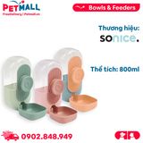 Bộ bình nước gắn chuồng SONICE Auto Bottle 800ml Petmall