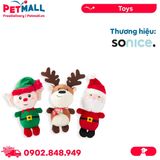 Đồ chơi Frisco Holiday Santa's Helpers Plush Squeaky Dog Toy Xsmall/Small Size - bộ 3 cái Petmall