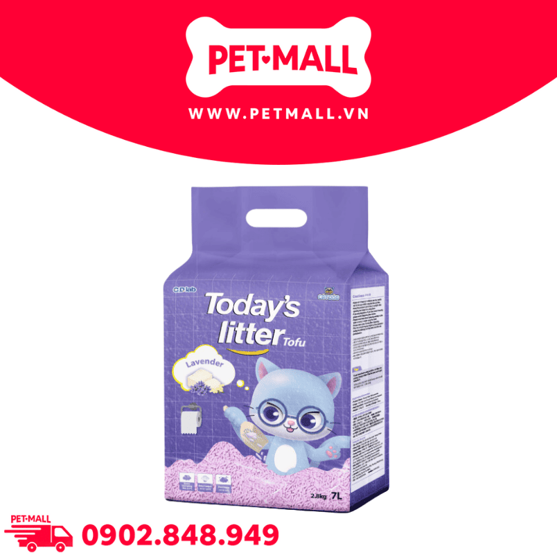Cát vệ sinh mèo Today's Litter Tofu 7L - Đậu nành soya - Hương oải hương Petmall