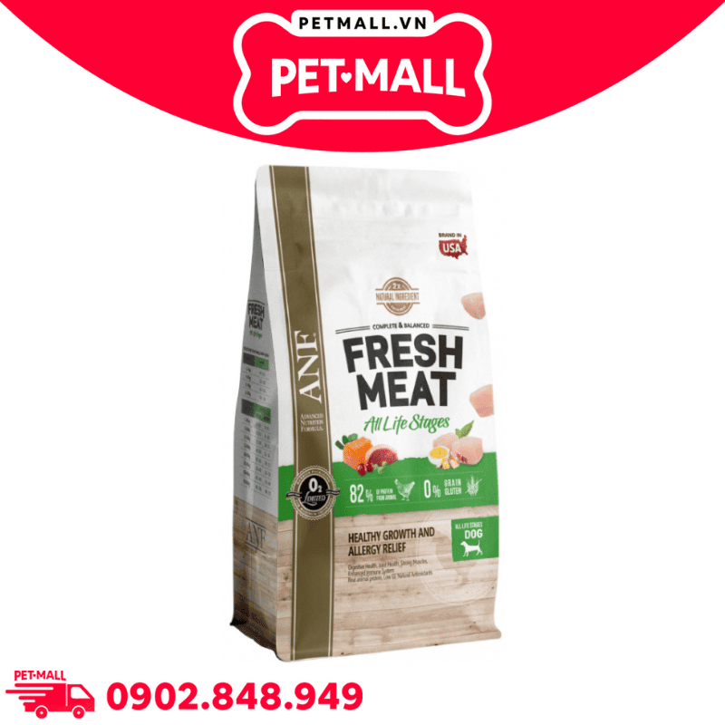 3.2KG - Thức ăn chó ANF Fresh Meat All Life Stages for dog gấp đôi thịt tươi - Cân bằng dinh dưỡng cho chó mọi lứa tuổi Petmall