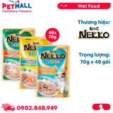 Combo Pate mèo NEKKO Kitten in Gravy 70g - 48 gói - Mix vị Petmall