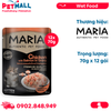 Hộp 12 Gói 70G - Pate mèo MARIA Chicken with Salmon in Gravy Kitten - Vị Thịt gà và Cá hồi, dành cho mèo con Petmall