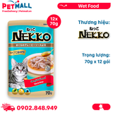 Pate mèo NEKKO GRAVY Tuna 70g - Hộp 12 gói - Cá ngừ Petmall