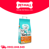 Cát vệ sinh Sanicat Clumping White Duo Vanilla Mandarin Bentonite Cat Litter 10L - Hương quýt vani, vón cục và diệt khuẩn Petmall