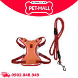 Set dây dắt + yếm SONICE Rope dog leash + harness size 20kg M1 - Đỏ Petmall