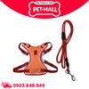 Set dây dắt + yếm SONICE Rope dog leash + harness size 20kg M1 - Đỏ Petmall