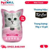 Hộp 12 Gói 70G - Pate mèo KitCat Petite Pouch Kitten Recipe Chicken - Vị Gà, dành cho mèo con Petmall