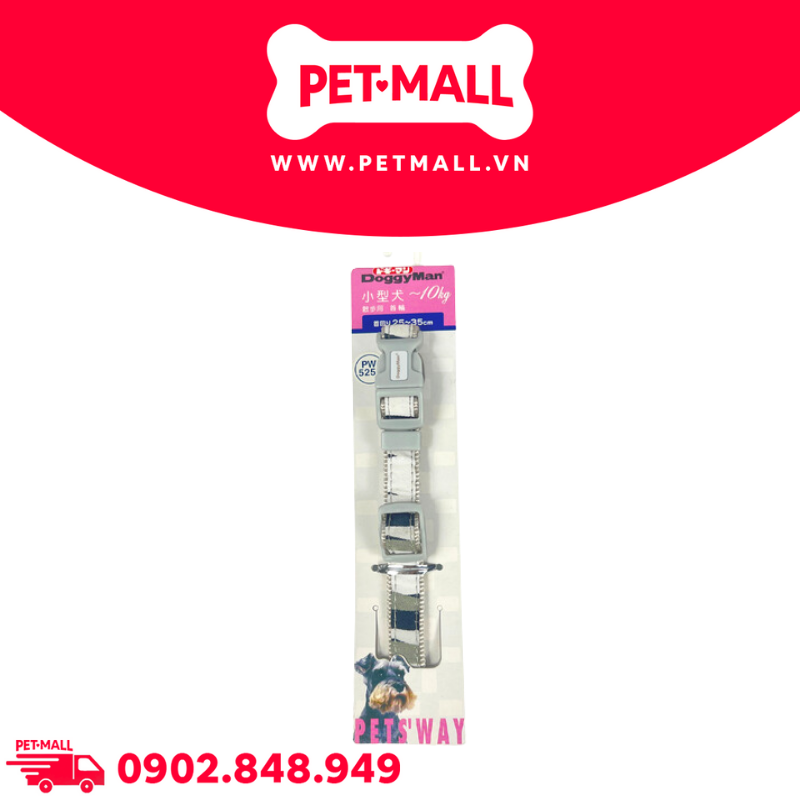 Vòng cổ DoggyMan size 10kg - Màu xám vằn Petmall