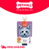 Hộp 10 Gói 90G - Treats chó dạng nắp vặn WANPY Tasty Meat Paste Duck Carrot & Pea - Vị thịt vịt, cà rốt & đậu Petmall
