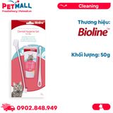 Bộ kem đánh răng và bàn chải Bioline Dental Hygiene Set Cheese Flavor for Cats 50g - Kem đánh vị phô mai, dành cho Mèo Petmall