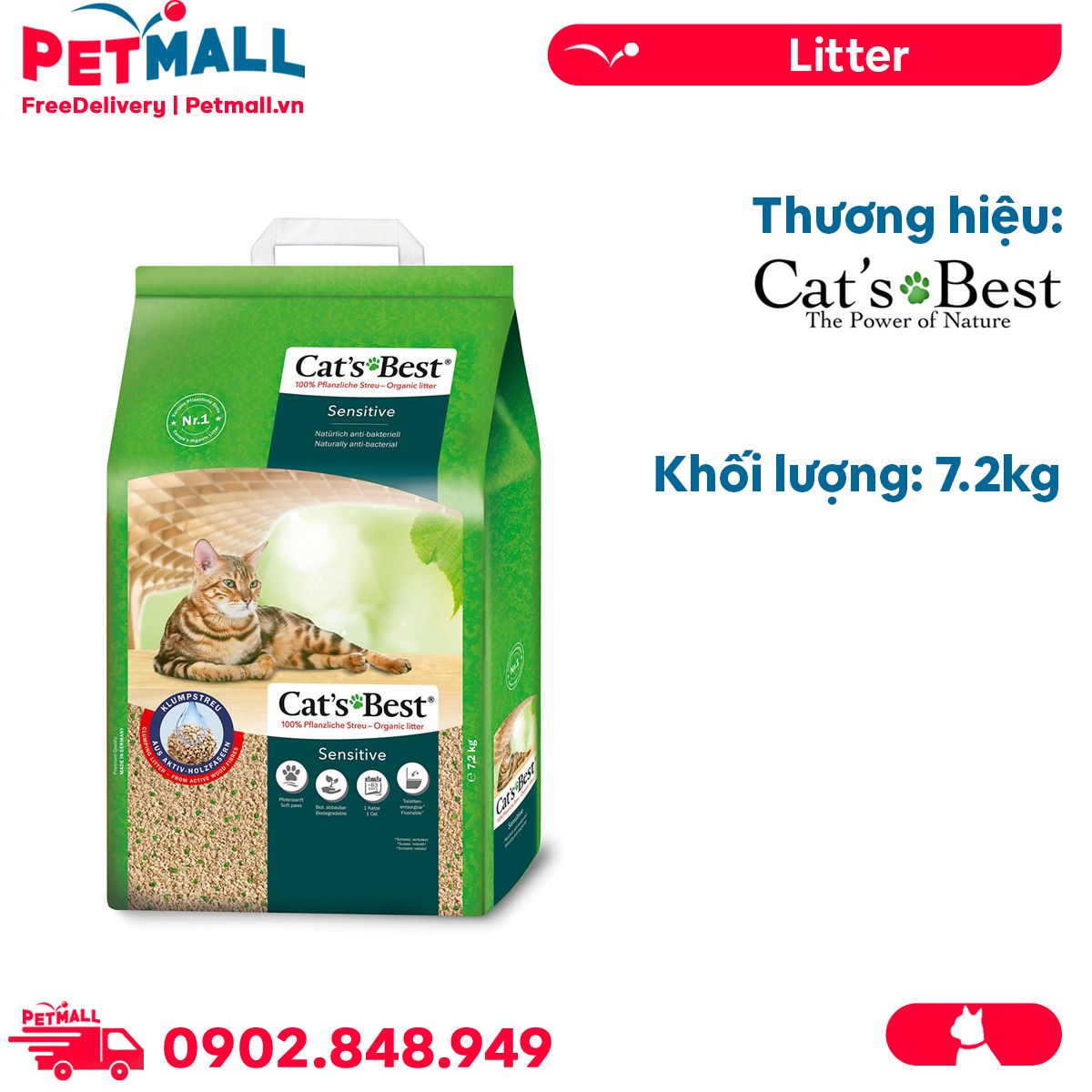 Cats Best Sensitive 7.2 Kg