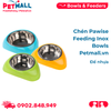  Chén Pawise Feeding Inox Bowls Size S 0.5L - Đế nhựa Petmall 
