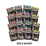 Combo 24 Gói 70G - Pate mèo MARIA Mix vị - Chicken, Tuna, Salmon, Mackerel, Squid Petmall