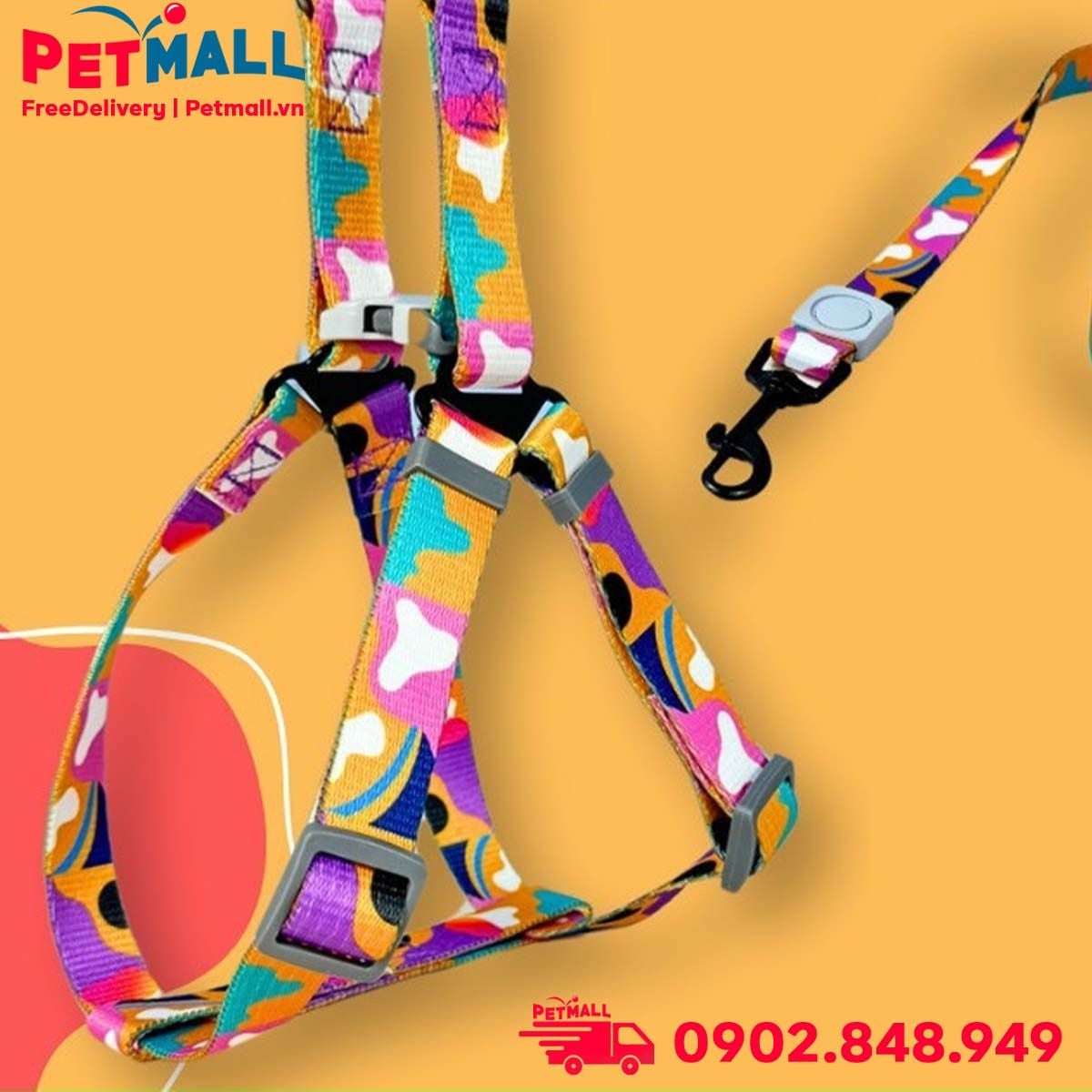 Set Dây + Yếm Sonice Lucky Leash + Harness 30kg - 2.5cm Loang màu  Petmall