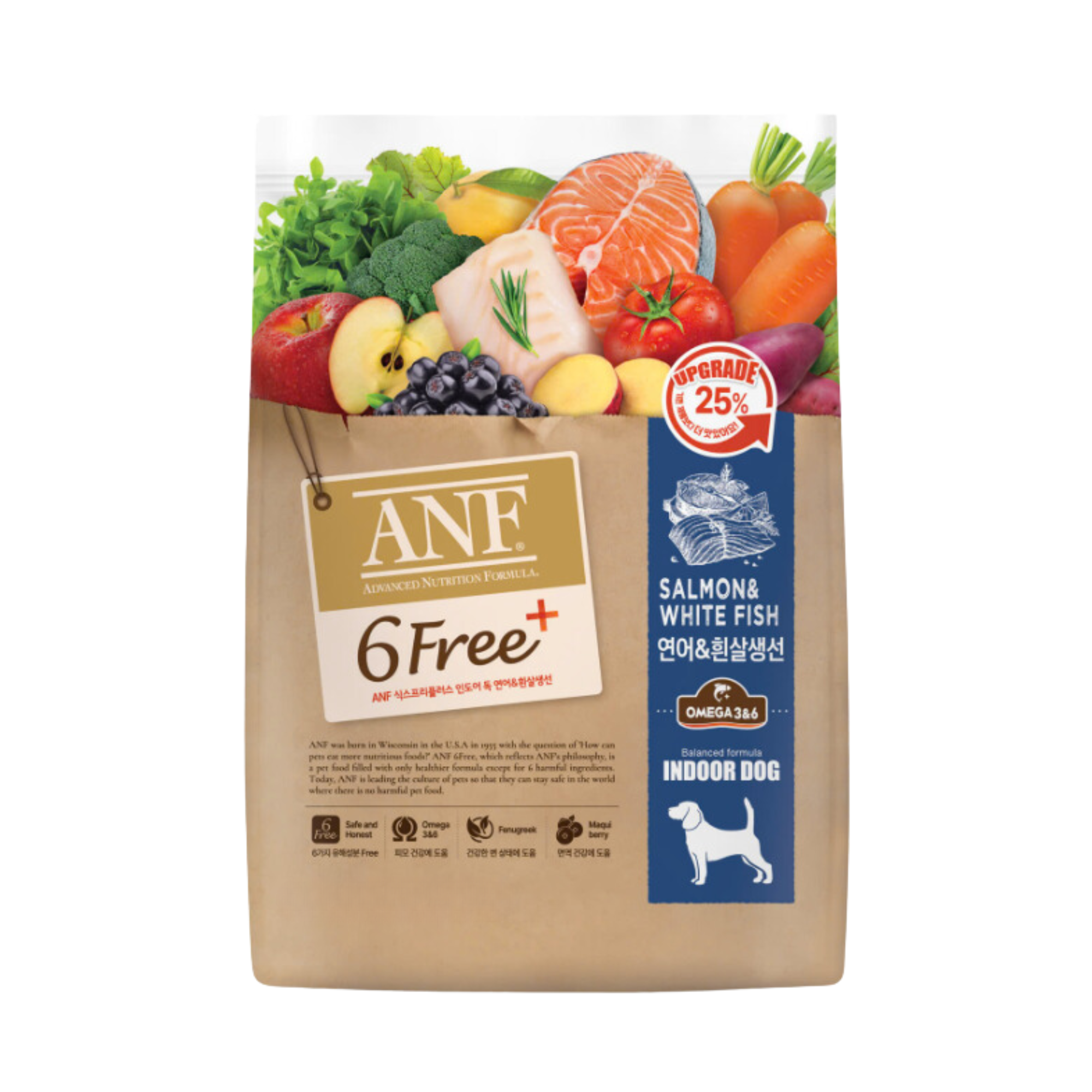 11.2KG - Thức ăn chó ANF 6Free Plus Dog Salmon & White fish - Cá Hồi và Cá Trắng Petmall