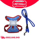 Set dây dắt + yếm SONICE Rope dog leash + harness size 20kg - Xanh Petmall