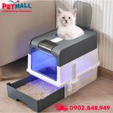 Nhà vệ sinh SONICE LED Luxury Cat Litter Box Size 47x37x35cm - Kèm đèn Led cao cấp Petmall