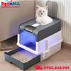 Nhà vệ sinh SONICE LED Luxury Cat Litter Box Size 47x37x35cm - Kèm đèn Led cao cấp Petmall