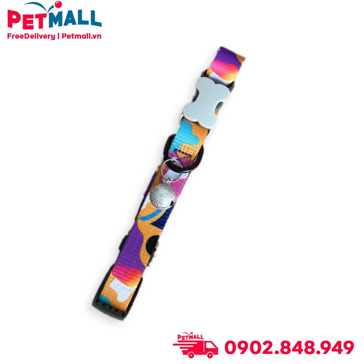 Vòng cổ Sonice Lucky Collar 10kg - 1.5cm Loang màu Petmall