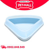 Khay vệ sinh mèo SONICE hình tam giác Triangle Cat Litter pan Size 54 x 40 x 10 cm - Kèm xẻng Petmall