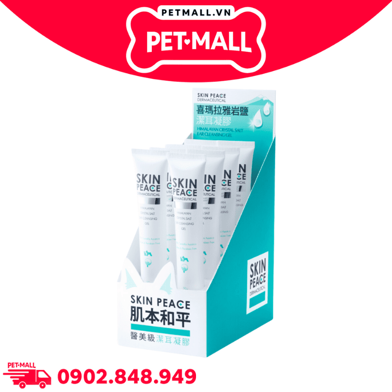 Gel vệ sinh tai SKIN PEACE Himalayan Crystal Salt Ear Cleansing Gel 50g - Kết hợp muối Himalaya hỗ trợ kháng viêm, khử mùi hôi cho thú cưng