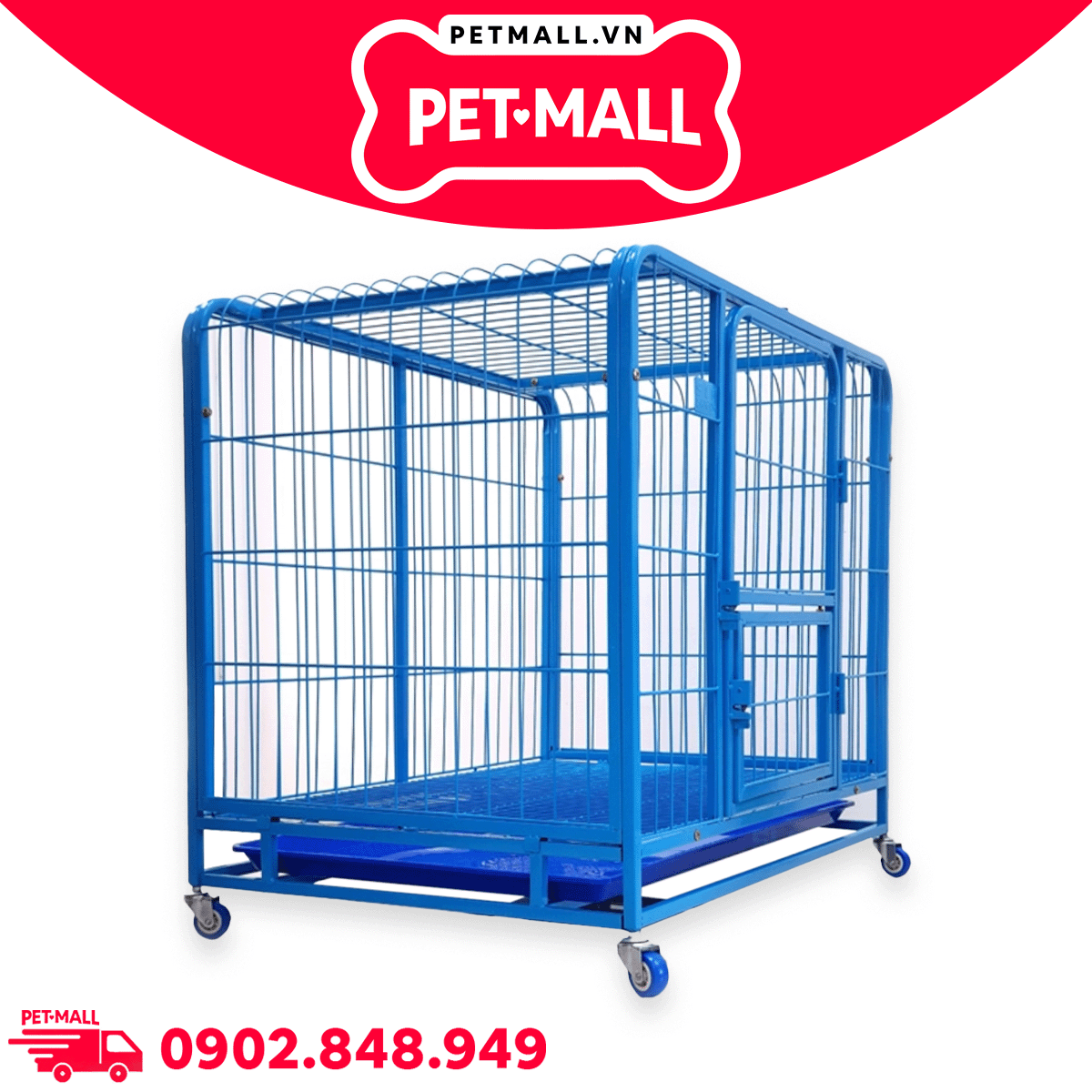 Chuồng nuôi chó Pet 94 Cửa Vuông Petsmix size lớn | D94cm x R63cm x C74cm Petmall