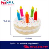Đồ chơi Frisco Plush Birthday Cake with Squeaker Dog Toy Small Size - Hình bánh sinh nhật Petmall