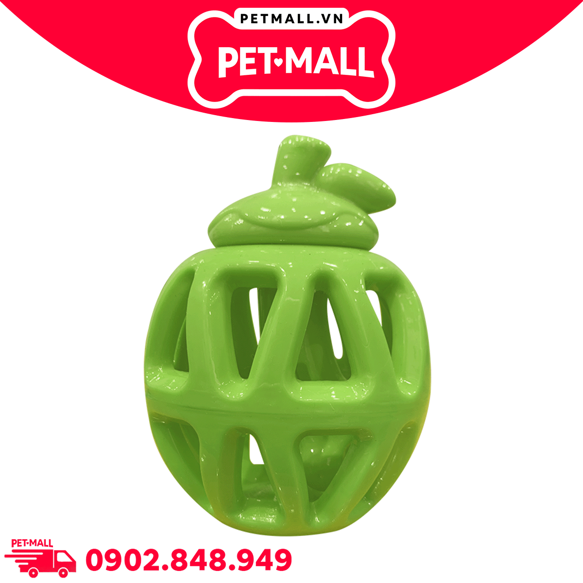 Đồ chơi FOFOS fruity-bites apple treat leakage toys - Hình quả táo đựng treats cho thú cưng chơi đùa Petmall