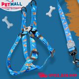 Set Dây + Yếm Sonice Lucky Leash + Harness 30kg - 2.5cm Hình chó xanh biển Petmall