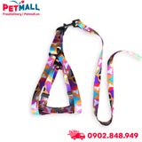 Set Dây + Yếm Sonice Lucky Leash + Harness 10kg - 1.5cm Loang màu Petmall