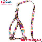 Set Dây + Yếm Sonice Lucky Leash + Harness 5kg - 1cm Loang màu Petmall