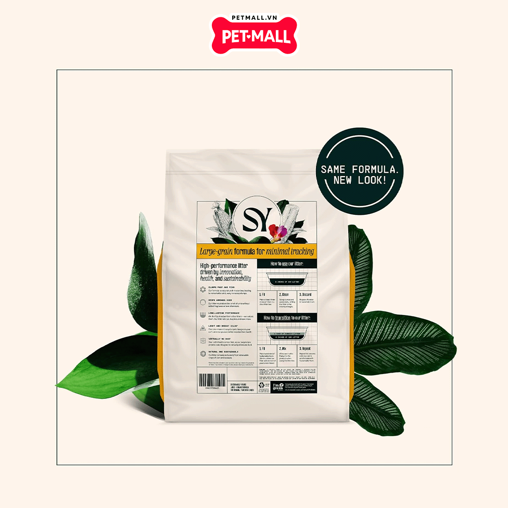 5.9KG - Cát vệ sinh hữu cơ hạt to Petfive Sustainably Yours Petmall