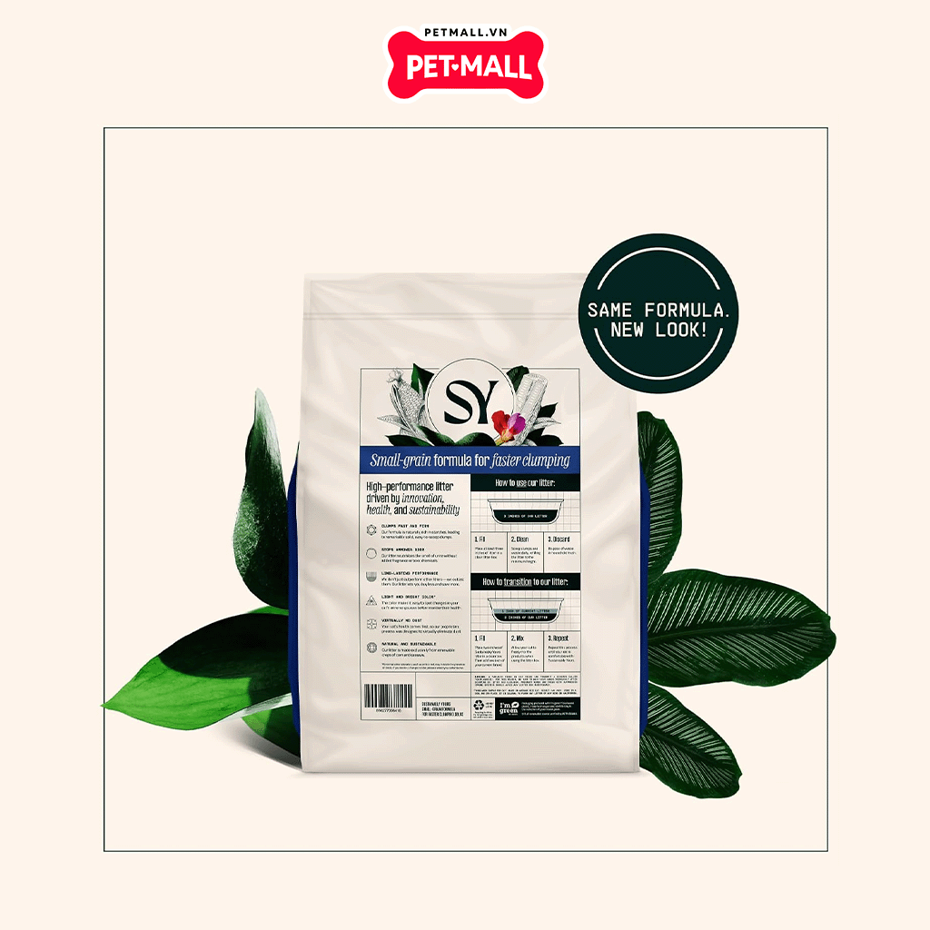 5.9KG - Cát vệ sinh hữu cơ hạt mịn Petfive Sustainably Yours Petmall