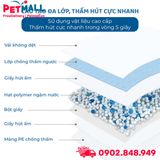 Tấm lót vệ sinh HoneyCare Potty Standard Size L | 60x90cm - 50 tấm - Hỗ trợ huấn luyện Pee Pads Petmall