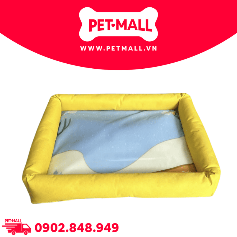 Nệm SONICE Yellow Plain Pet Bed - Size M 52 x 43 x 7cm Petmall