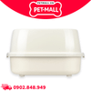 Khay vệ sinh mèo CATIDEA Cat Litter Box Size XL - 63x46x25cm | Màu Trắng Kem - Tặng Kèm Xẻng Petmall