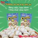 Xương nơ DoggyMan Chewell Mini 210g - 22 cây - Da bò kẹp thịt gà Petmall