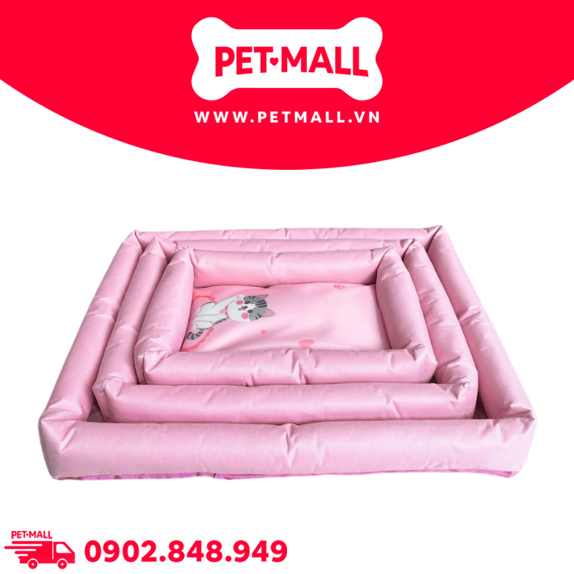 Nệm SONICE Pink Kitty Pet Bed - Size L 62 x 53 x 7cm Petmall