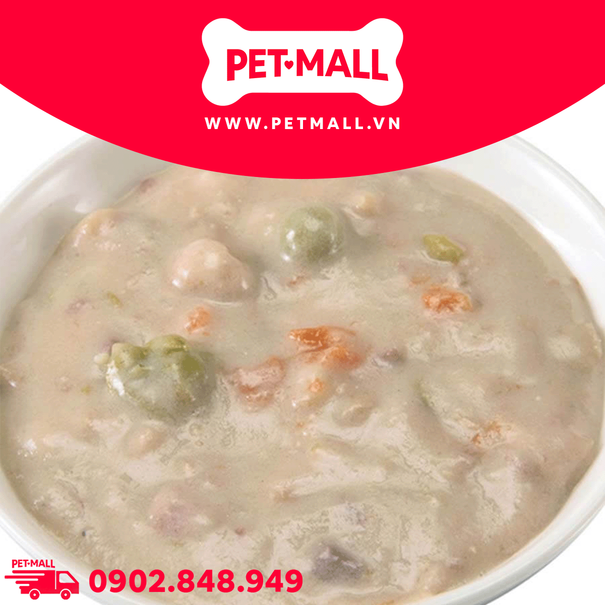 Pate chó Doggyman Dog Stew in milk with beef & vegetables 80g - Hộp 12 gói - Làm từ sữa bổ sung thịt bò và rau củ Petmall