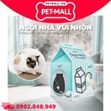 Nhà tích hợp cào móng cho mèo QQ Goat Milk Cat House - Size 55 x 33 x 33 cm Petmall